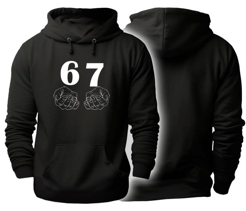 MyDesign24 Kapuzenpullover Herren und Damen Hoodie 67 Hoodie - six seven i764 von MyDesign24