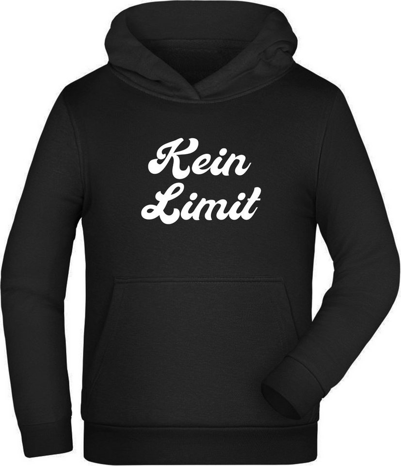 MyDesign24 Kapuzenpullover Hoodie für Jungen und Mädchen - Kein Limit Hoodie mit Spruch i740 von MyDesign24