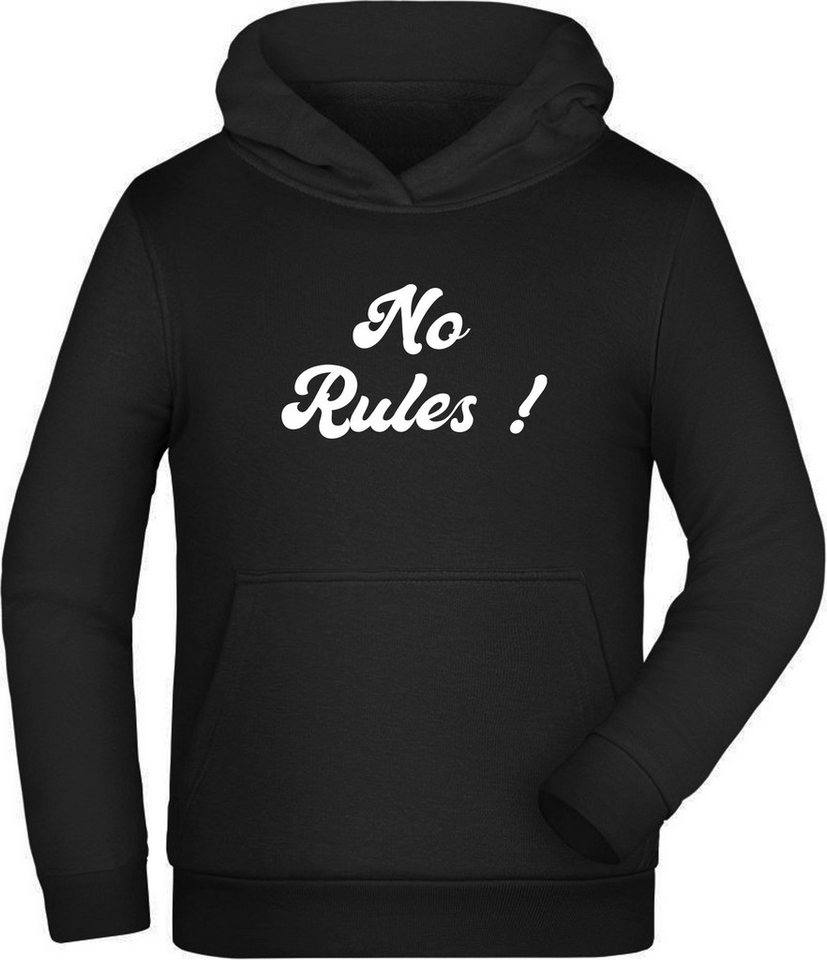 MyDesign24 Kapuzenpullover Hoodie für Jungen und Mädchen - No Rules! Hoodie mit Spruch i747 von MyDesign24