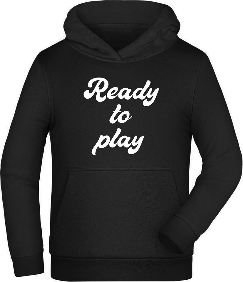 MyDesign24 Kapuzenpullover Hoodie für Jungs und Mädchen - Ready to play Hoodie mit Spruch i738 MyDesign24 Kapuzenpullover Hoodie für Jungs und Mädchen - Ready to play Hoodie mit Spruch i738 von MyDesign24