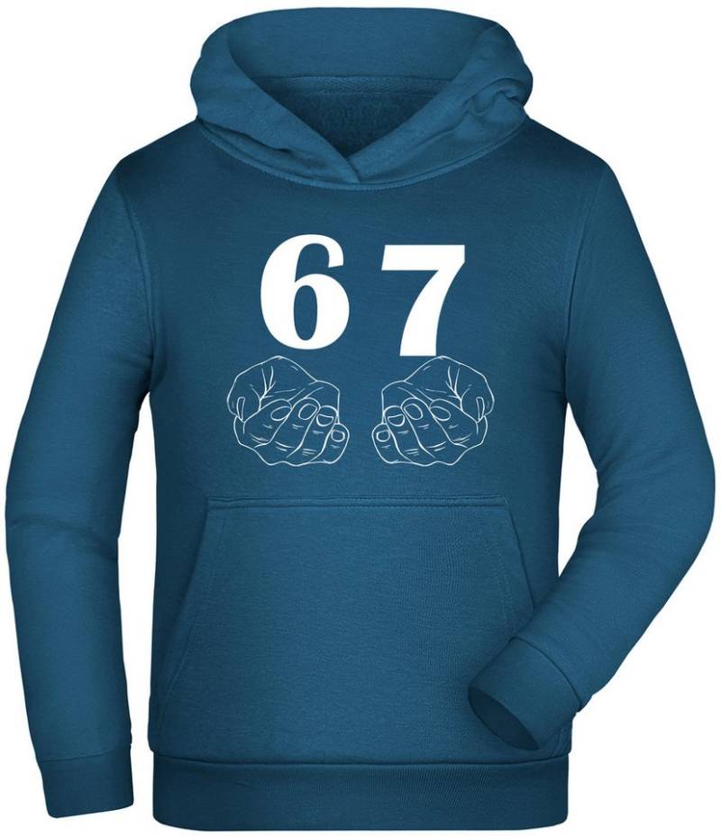 MyDesign24 Kapuzenpullover Kinder Hoodie Kapuzensweater mit six seven Aufdruck i764 von MyDesign24