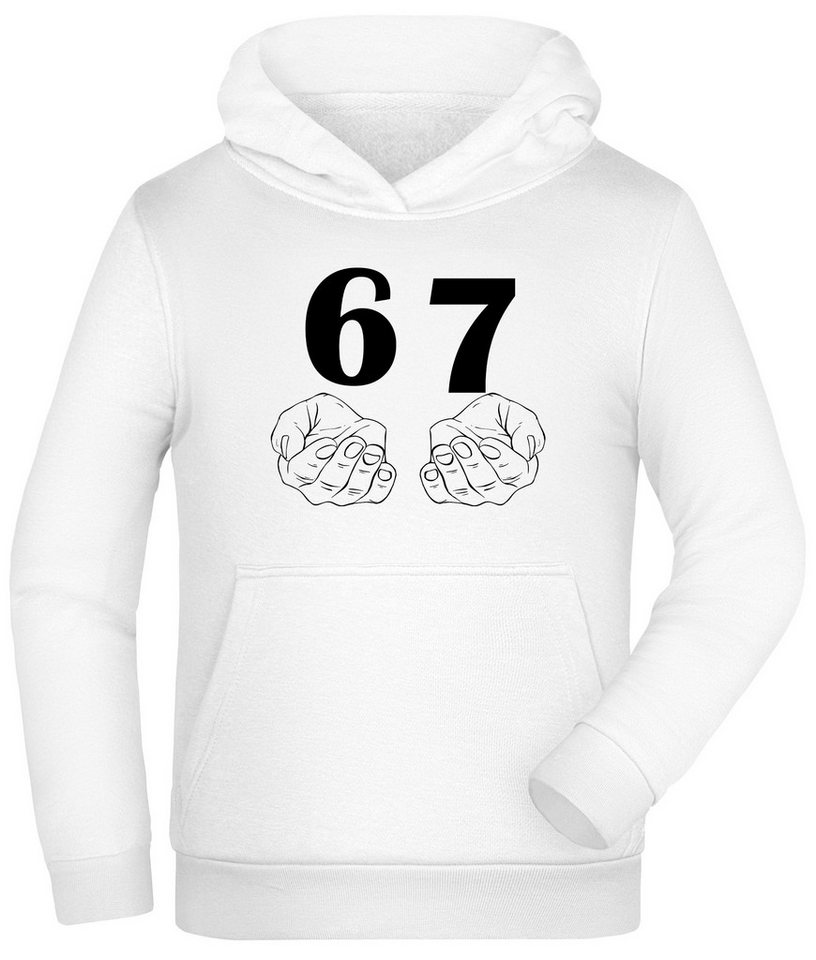 MyDesign24 Kapuzenpullover Kinder Hoodie Kapuzensweater mit six seven Aufdruck i764 von MyDesign24