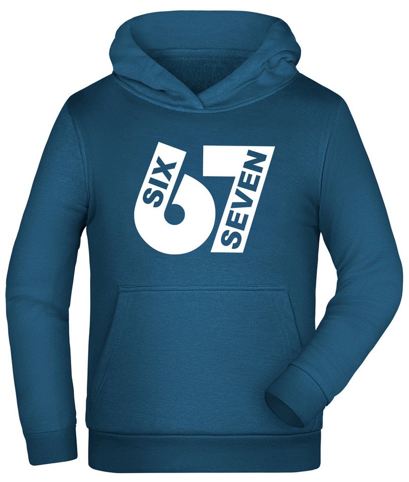 MyDesign24 Kapuzenpullover Kinder Hoodie - six seven Brustprint Kapuzensweater mit six seven Aufdruck i762 von MyDesign24