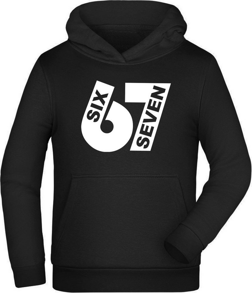 MyDesign24 Kapuzenpullover Kinder Hoodie - six seven Brustprint Kapuzensweater mit six seven Aufdruck i762 von MyDesign24