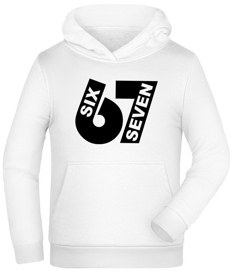 MyDesign24 Kapuzenpullover Kinder Hoodie - six seven Brustprint Kapuzensweater mit six seven Aufdruck i762 von MyDesign24