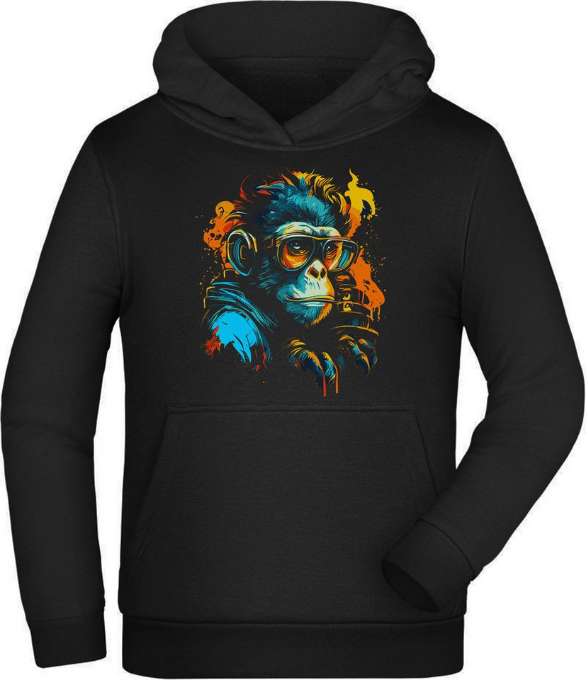 MyDesign24 Kapuzensweatshirt Kinder Hoodie - Kapuzenpulli mit coolem Affen Print Kapuzensweater coolem Affen Hoodie i638 von MyDesign24