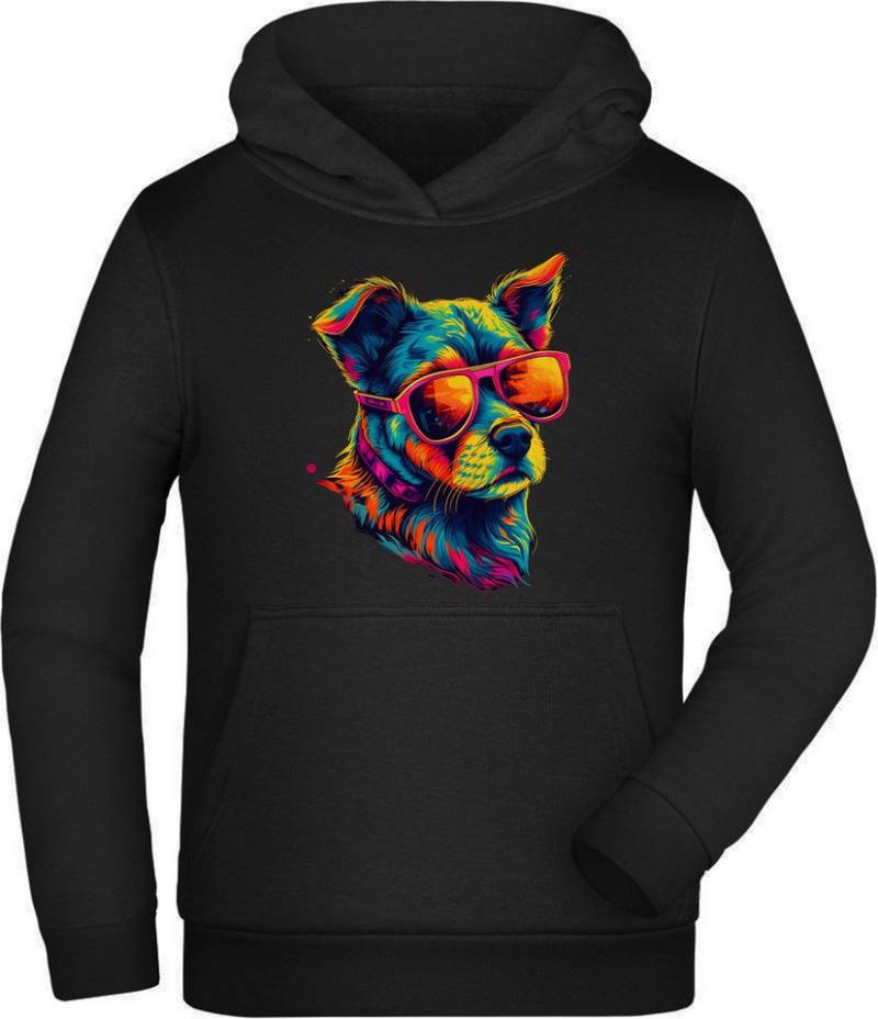 MyDesign24 Kapuzensweatshirt Kinder Hoodie - Kapuzenpulli mit coolem Hund Kapuzensweater cooler Hunde Hoodie i656 von MyDesign24