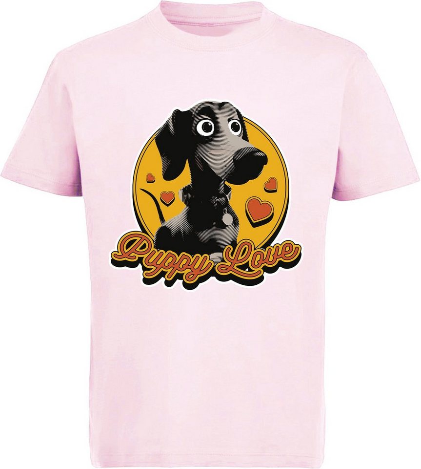 MyDesign24 Print-Shirt bedrucktes Kinder Hunde T-Shirt - Cartoon Hund Baumwollshirt mit Aufdruck, i220 von MyDesign24