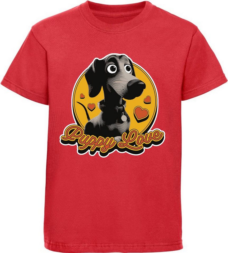 MyDesign24 Print-Shirt bedrucktes Kinder Hunde T-Shirt - Cartoon Hund Baumwollshirt mit Aufdruck, i220 von MyDesign24