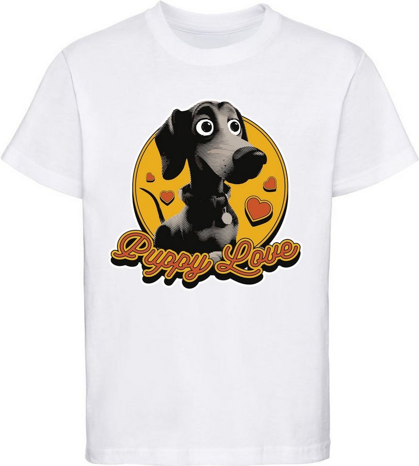 MyDesign24 Print-Shirt bedrucktes Kinder Hunde T-Shirt - Cartoon Hund Baumwollshirt mit Aufdruck, i220 von MyDesign24