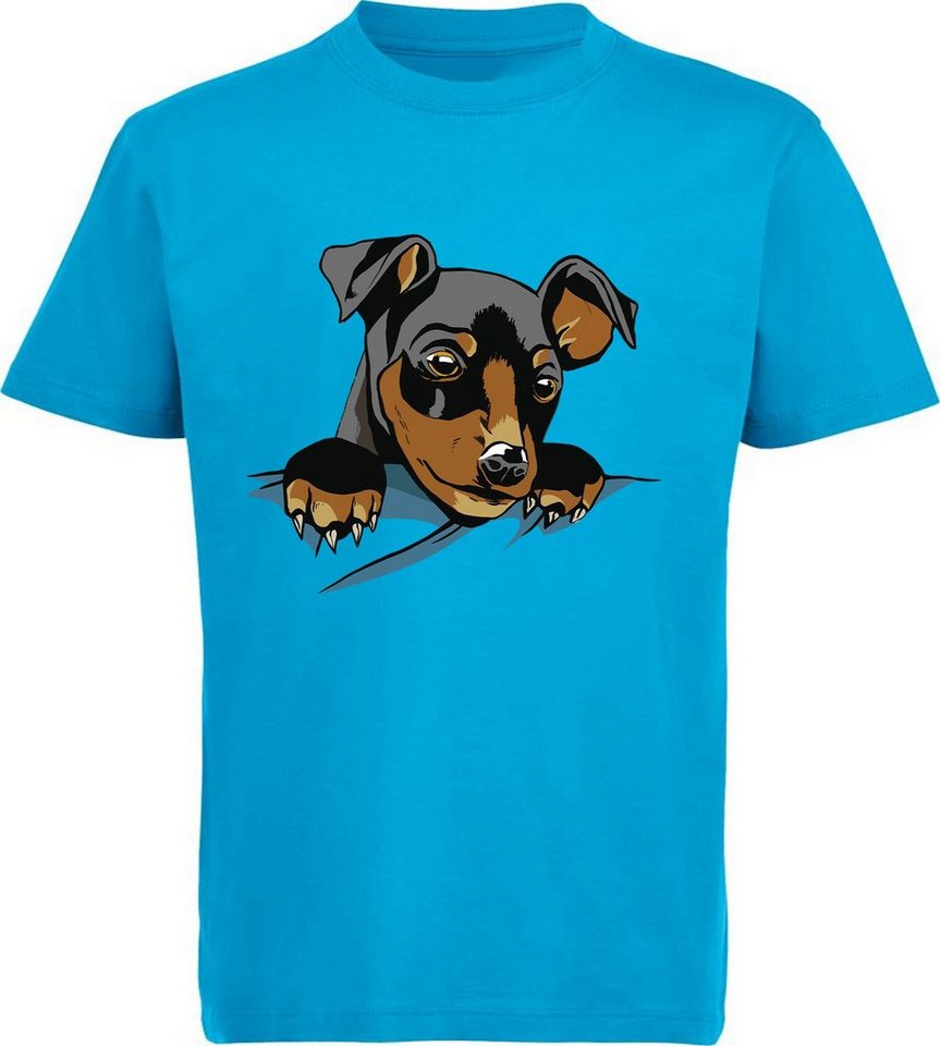 MyDesign24 Print-Shirt bedrucktes Kinder Hunde T-Shirt - Süßer Welpe Baumwollshirt mit Aufdruck, i227 von MyDesign24