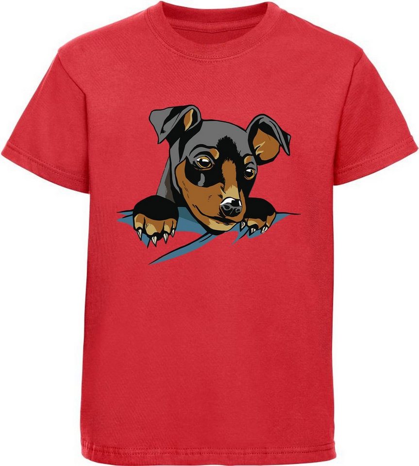 MyDesign24 Print-Shirt bedrucktes Kinder Hunde T-Shirt - Süßer Welpe Baumwollshirt mit Aufdruck, i227 von MyDesign24