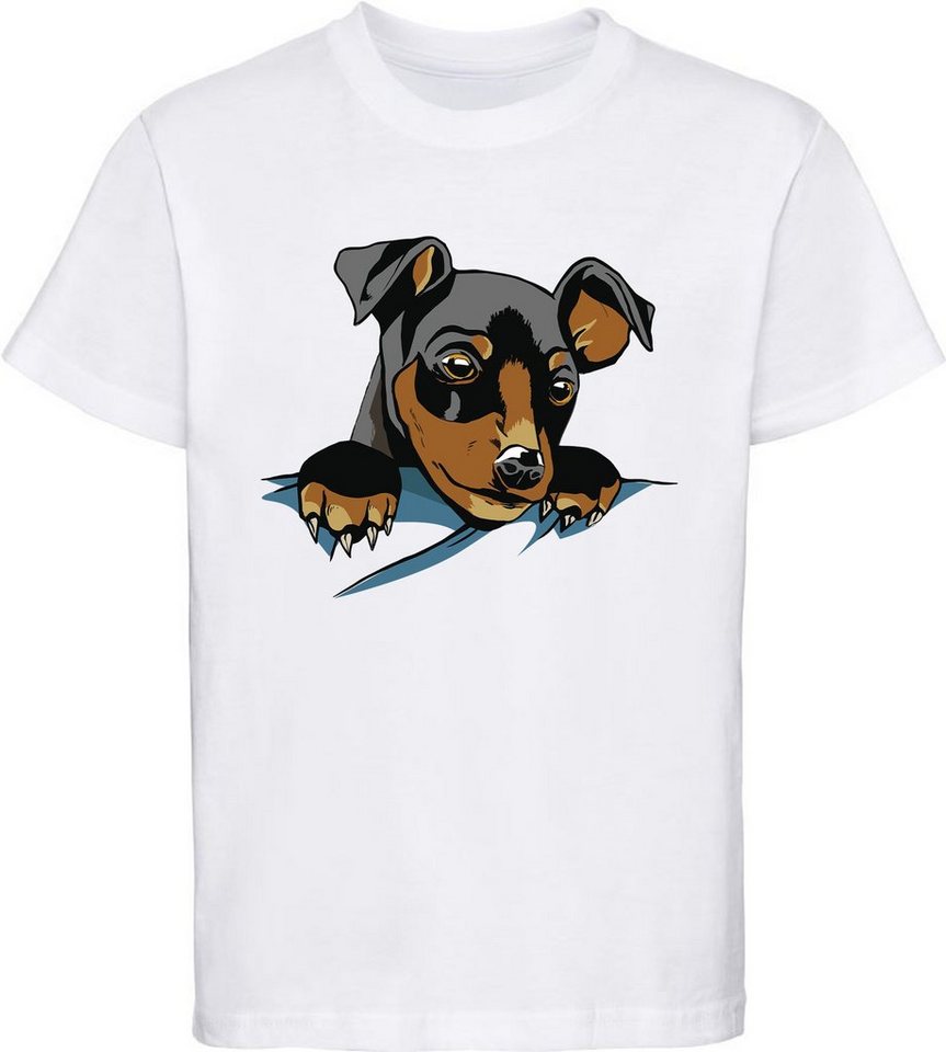 MyDesign24 Print-Shirt bedrucktes Kinder Hunde T-Shirt - Süßer Welpe Baumwollshirt mit Aufdruck, i227 von MyDesign24