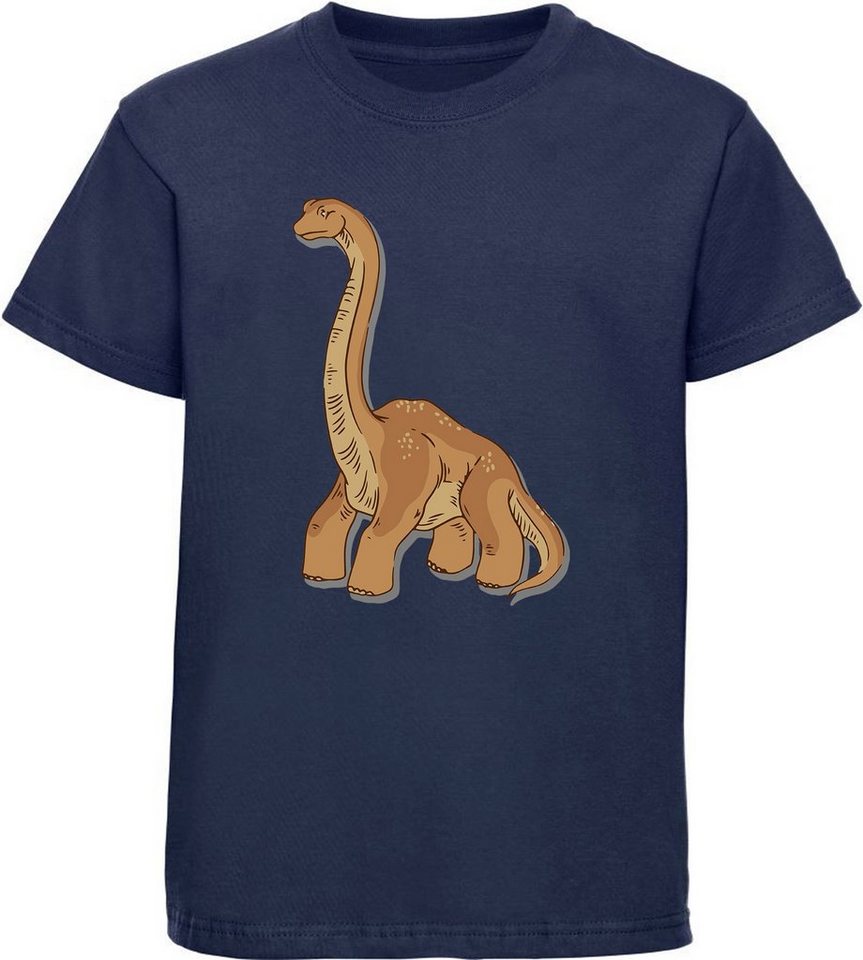 MyDesign24 Print-Shirt bedrucktes Kinder T-Shirt mit Argentionosaurus Baumwollshirt mit Dino, schwarz, weiß, rot, blau, i70 von MyDesign24