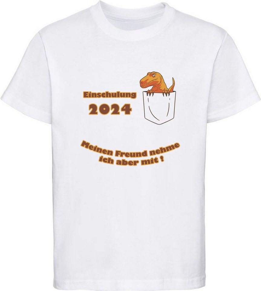 MyDesign24 Print-Shirt bedrucktes Kinder T-Shirt - Einschulung 2024 Raptor in Tasche Baumwollshirt mit Aufdruck i32 MyDesign24 Print-Shirt bedrucktes Kinder T-Shirt - Einschulung 2024 Raptor in Tasche Baumwollshirt mit Aufdruck i32 von MyDesign24