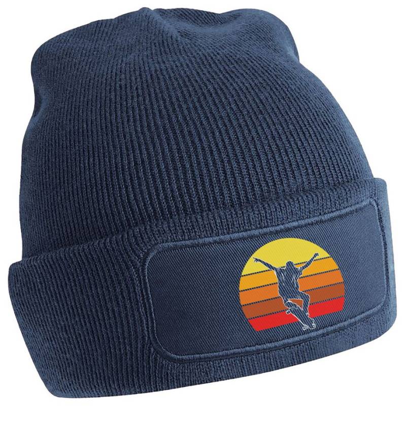MyDesign24 Strickmütze - Beanie mit Skater Print Coole Skater Mütze i542 von MyDesign24