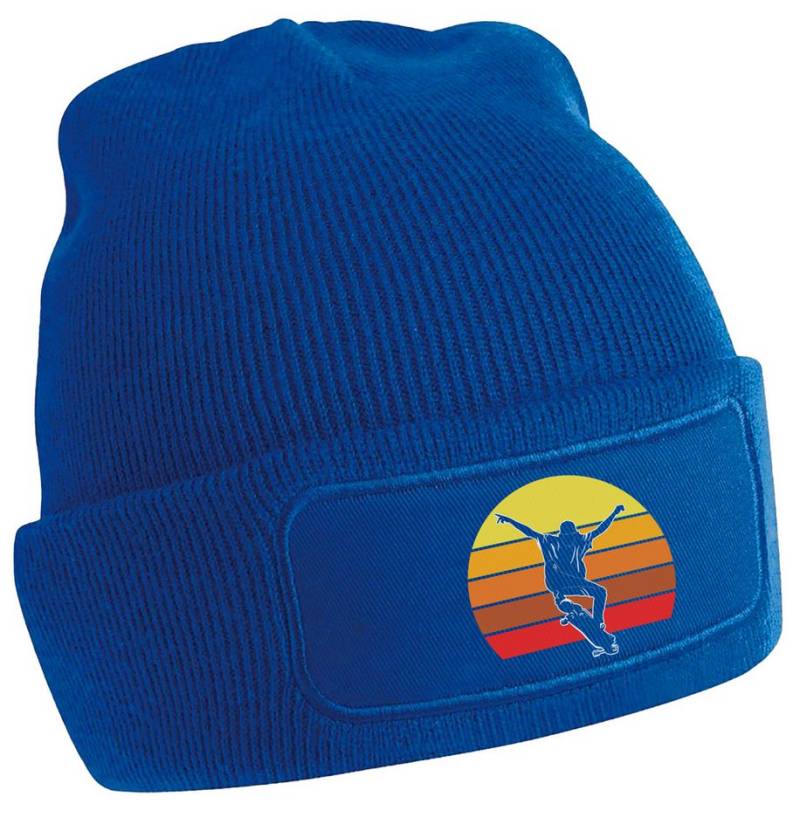 MyDesign24 Strickmütze - Beanie mit Skater Print Coole Skater Mütze i542 von MyDesign24