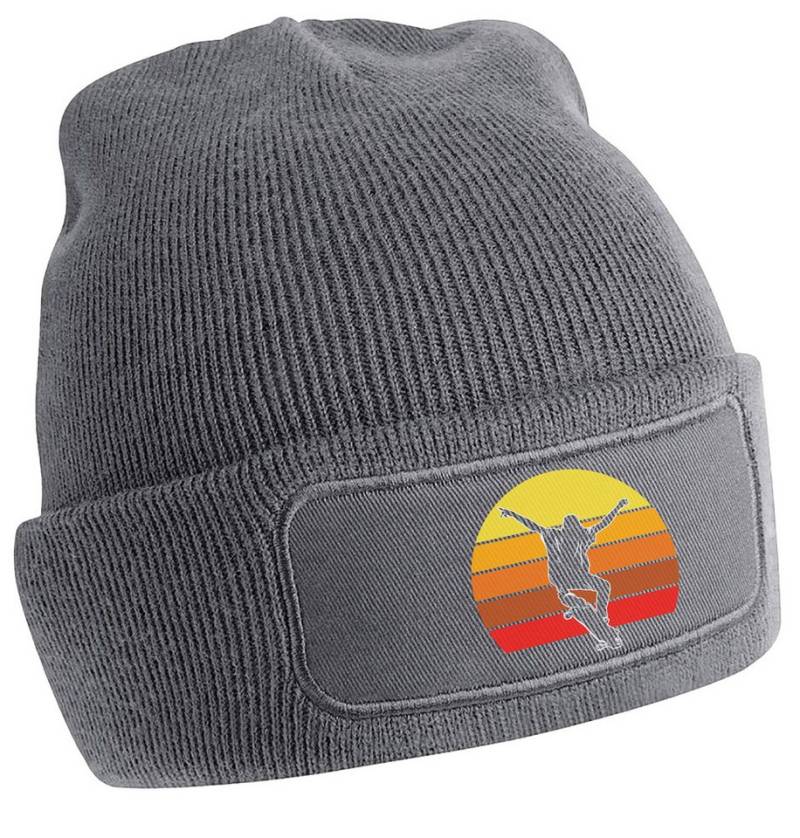 MyDesign24 Strickmütze - Beanie mit Skater Print Coole Skater Mütze i542 von MyDesign24