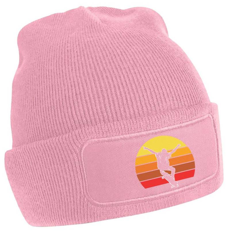MyDesign24 Strickmütze - Beanie mit Skater Print Coole Skater Mütze i542 von MyDesign24