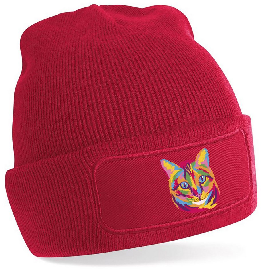 MyDesign24 Strickmütze für kalte Tage - Beanie mit Katze in Ölfarben Print Coole Katzen Mütze Wintermütze i125 MyDesign24 Strickmütze für kalte Tage - Beanie mit Katze in Ölfarben Print Coole Katzen Mütze Wintermütze i125 von MyDesign24
