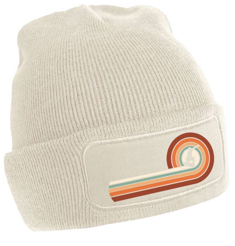 MyDesign24 Strickmütze für kalte Tage - Beanie mit Skateboarder Print Coole Skater Mütze Wintermütze i525 von MyDesign24