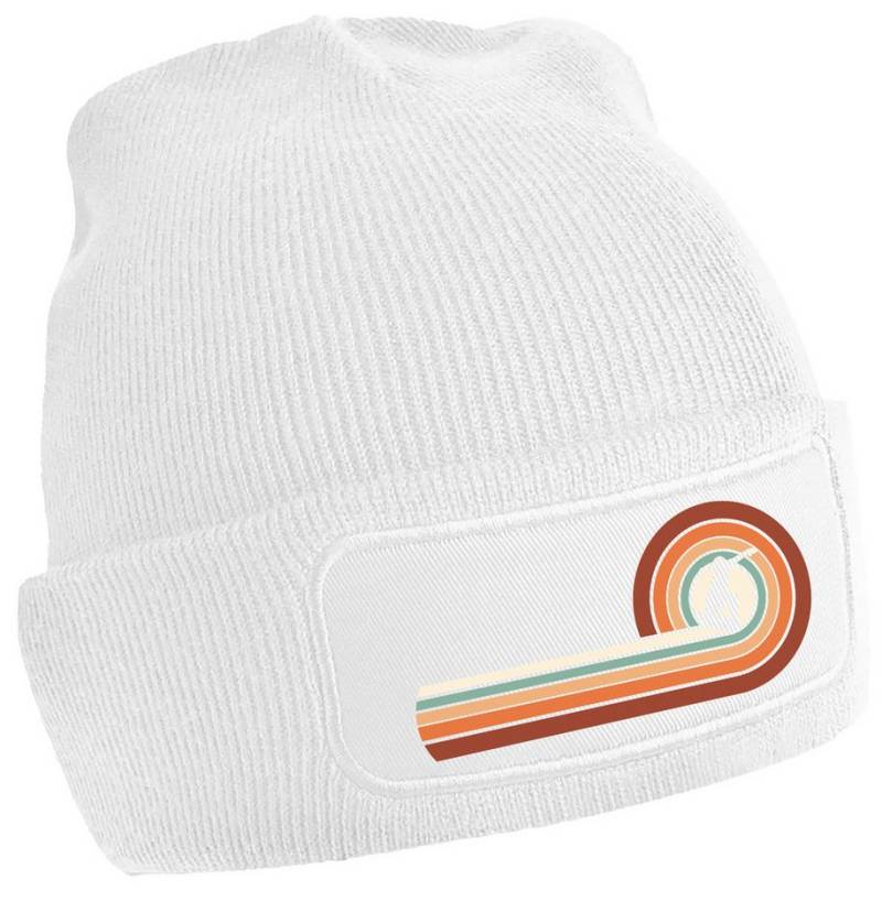 MyDesign24 Strickmütze für kalte Tage - Beanie mit Skateboarder Print Coole Skater Mütze Wintermütze i525 von MyDesign24