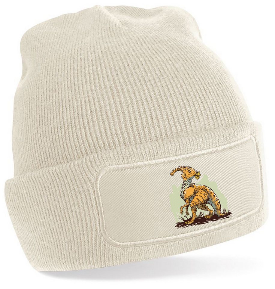 MyDesign24 Strickmütze für kalte Tage - Beanie mit Umschlag und Dinosaurier Print Stylische Dino Mütze Wintermütze i99 MyDesign24 Strickmütze für kalte Tage - Beanie mit Umschlag und Dinosaurier Print Stylische Dino Mütze Wintermütze i99 von MyDesign24