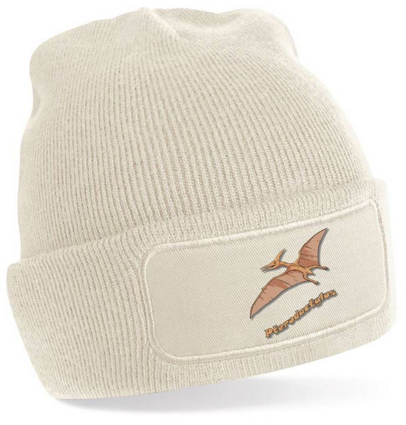 MyDesign24 Strickmütze für kalte Tage - Beanie mit Umschlag und Flugsaurier Print Coole Dino Mütze Wintermütze i55 MyDesign24 Strickmütze für kalte Tage - Beanie mit Umschlag und Flugsaurier Print Coole Dino Mütze Wintermütze i55 von MyDesign24