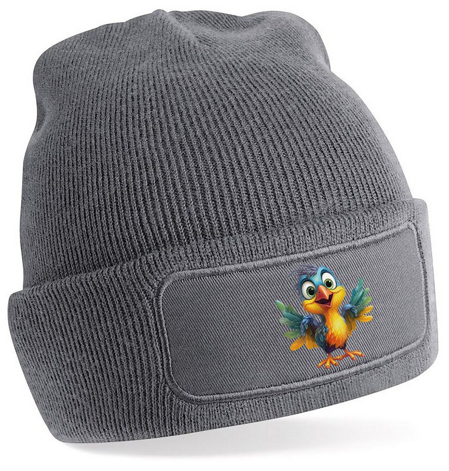 MyDesign24 Strickmütze für kalte Tage - Beanie mit Umschlag und Paradies Vogel Print Coole Papagei Vogel Mütze Wintermütze i271 MyDesign24 Strickmütze für kalte Tage - Beanie mit Umschlag und Paradies Vogel Print Coole Papagei Vogel Mütze Wintermütze i271 von MyDesign24