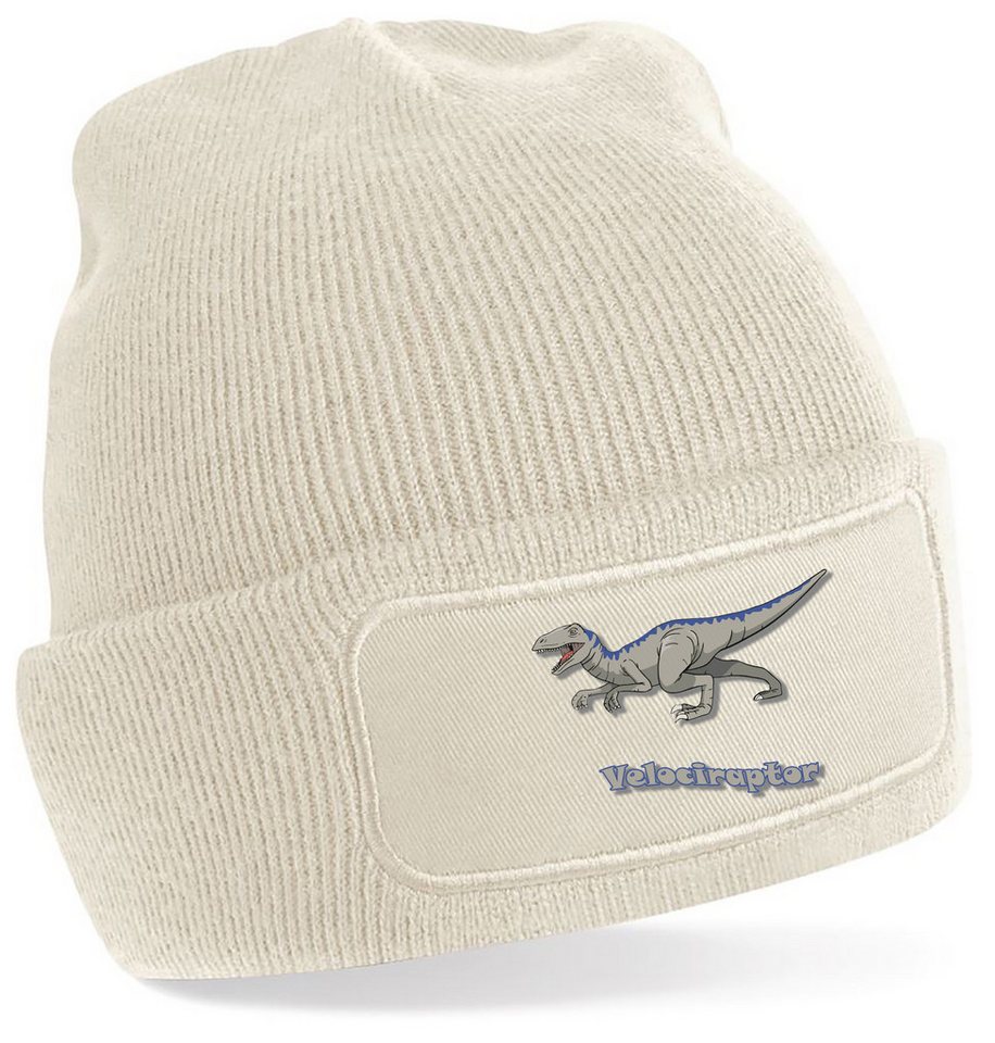 MyDesign24 Strickmütze für kalte Tage - Beanie mit Umschlag und Raptor Print Coole Dinosaurier Mütze Wintermütze i64 MyDesign24 Strickmütze für kalte Tage - Beanie mit Umschlag und Raptor Print Coole Dinosaurier Mütze Wintermütze i64 von MyDesign24