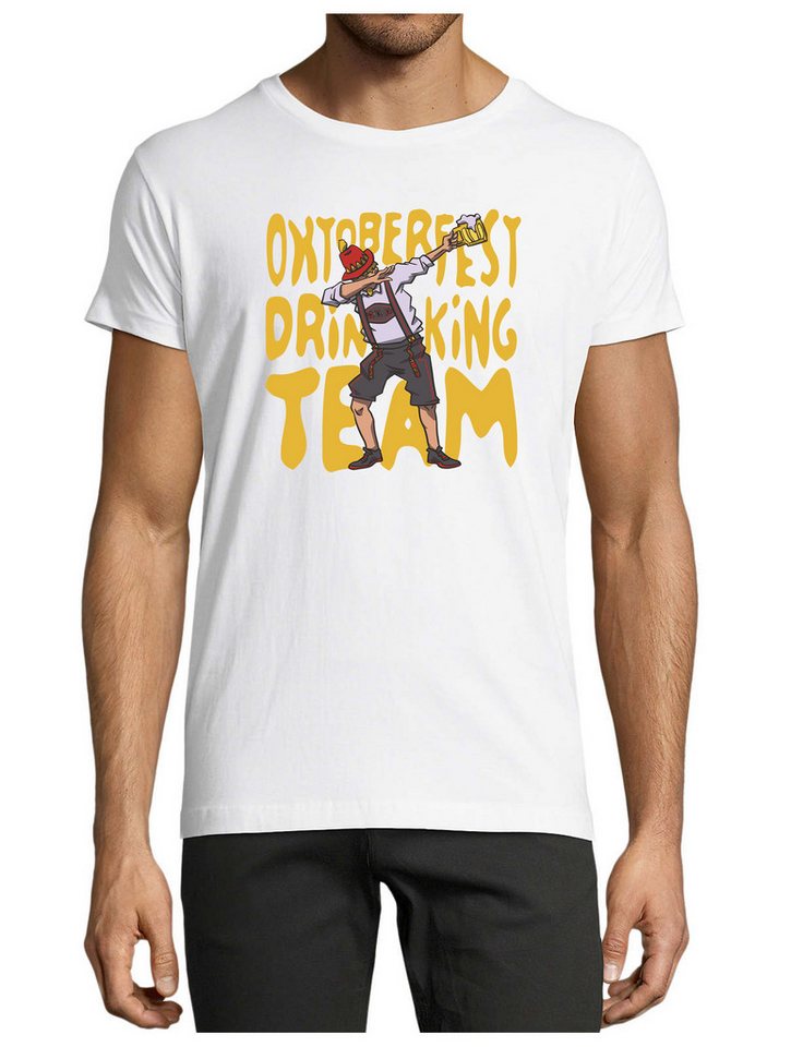 MyDesign24 T-Shirt Herren Fun Print Shirt - Oktoberfest T-Shirt Drinking Team Baumwollshirt mit Aufdruck Regular Fit, i305 von MyDesign24