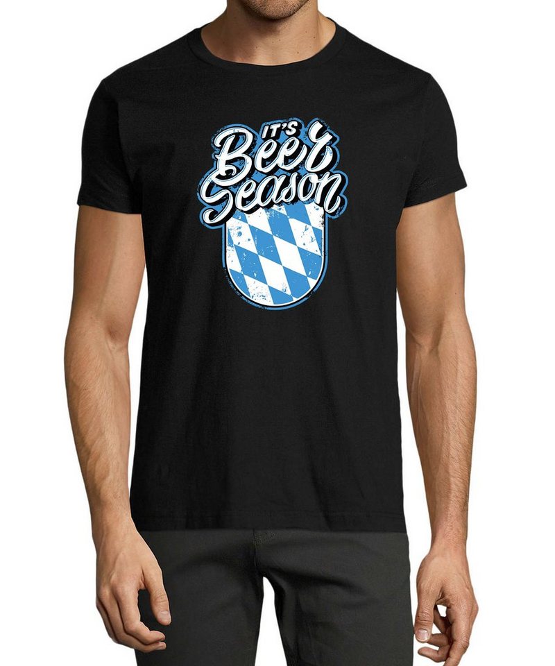 MyDesign24 T-Shirt Herren Fun Print Shirt - Oktoberfest Trinkshirt its Beer Season Baumwollshirt mit Aufdruck Regular Fit, i303 von MyDesign24