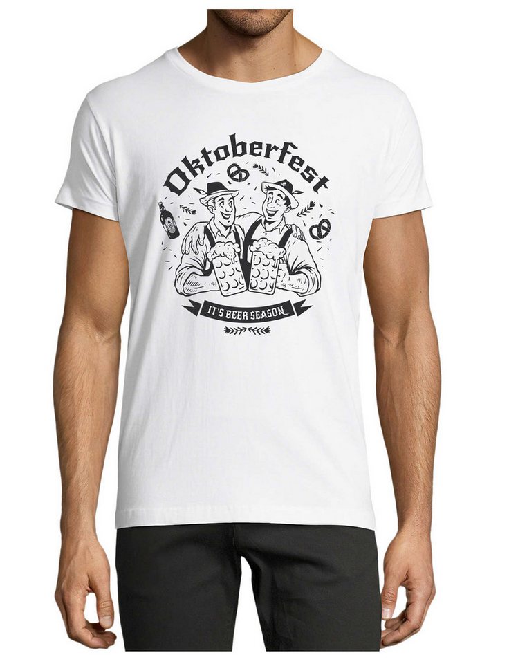 MyDesign24 T-Shirt Herren Fun Shirt - Trinkshirt Oktoberfest T-Shirt It´s Beer Season Baumwollshirt mit Aufdruck Regular Fit, i324 von MyDesign24