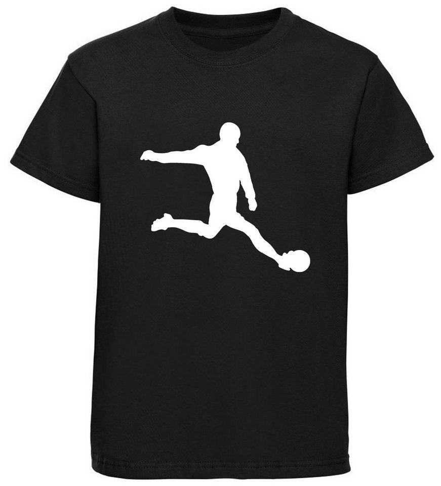 MyDesign24 T-Shirt Kinder Fussball Print Shirt - Fussballer Silhouette Bedrucktes Fussball T-Shirt kurzarm i463 MyDesign24 T-Shirt Kinder Fussball Print Shirt - Fussballer Silhouette Bedrucktes Fussball T-Shirt kurzarm i463 von MyDesign24