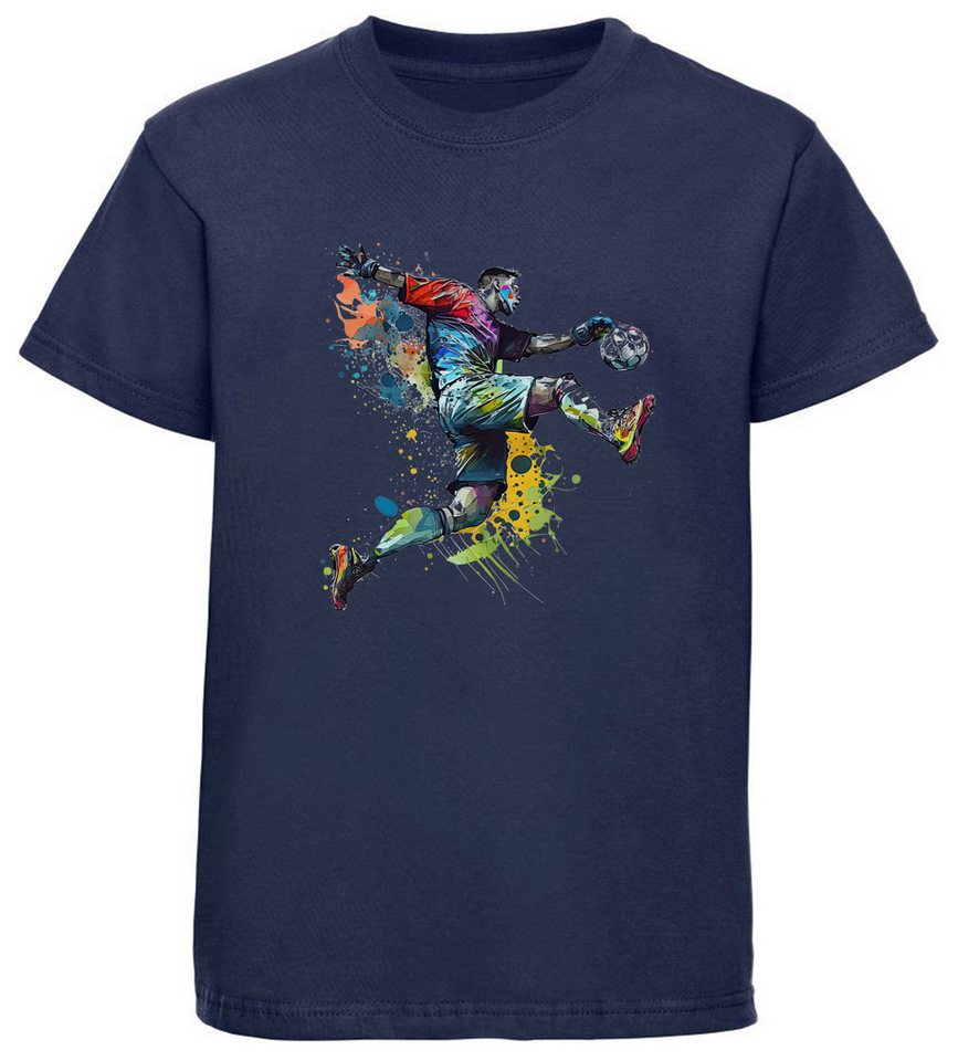 MyDesign24 T-Shirt Kinder Fussball Print Shirt - Torwart Bedrucktes Fussball T-Shirt i476 von MyDesign24