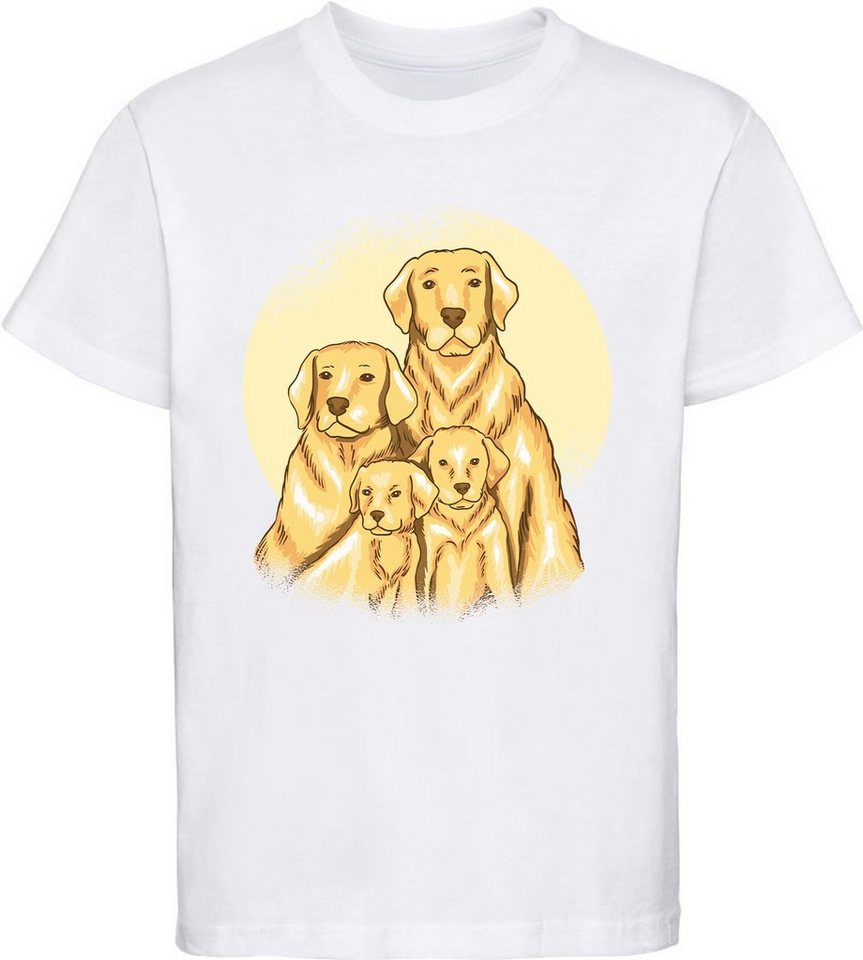 MyDesign24 T-Shirt Kinder Hunde Print Shirt bedruckt - Labrador Familie Baumwollshirt mit Aufdruck, i244 von MyDesign24