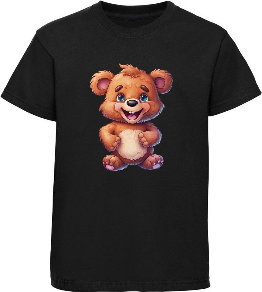 MyDesign24 T-Shirt Kinder Wildtier Print Shirt bedruckt - Baby Bär Baumwollshirt mit Aufdruck, i270 von MyDesign24