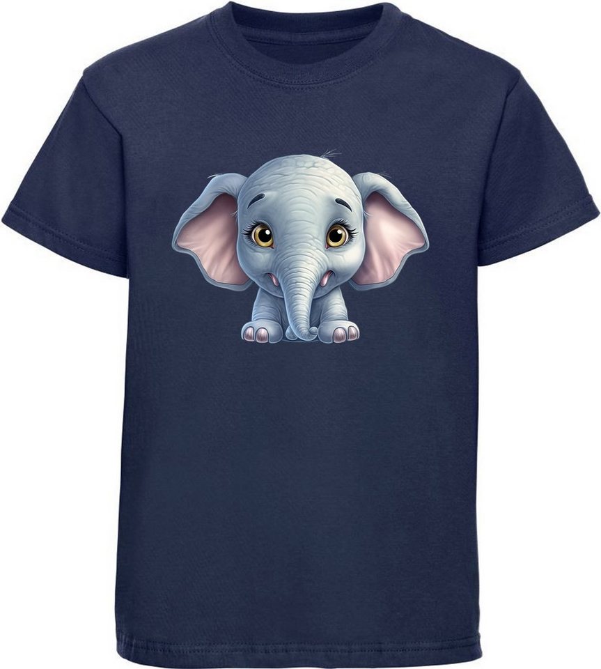 MyDesign24 T-Shirt Kinder Wildtier Print Shirt bedruckt - Baby Elefant Baumwollshirt mit Aufdruck, i272 von MyDesign24