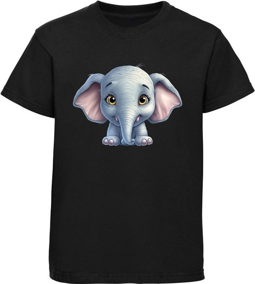 MyDesign24 T-Shirt Kinder Wildtier Print Shirt bedruckt - Baby Elefant Baumwollshirt mit Aufdruck, i272 von MyDesign24