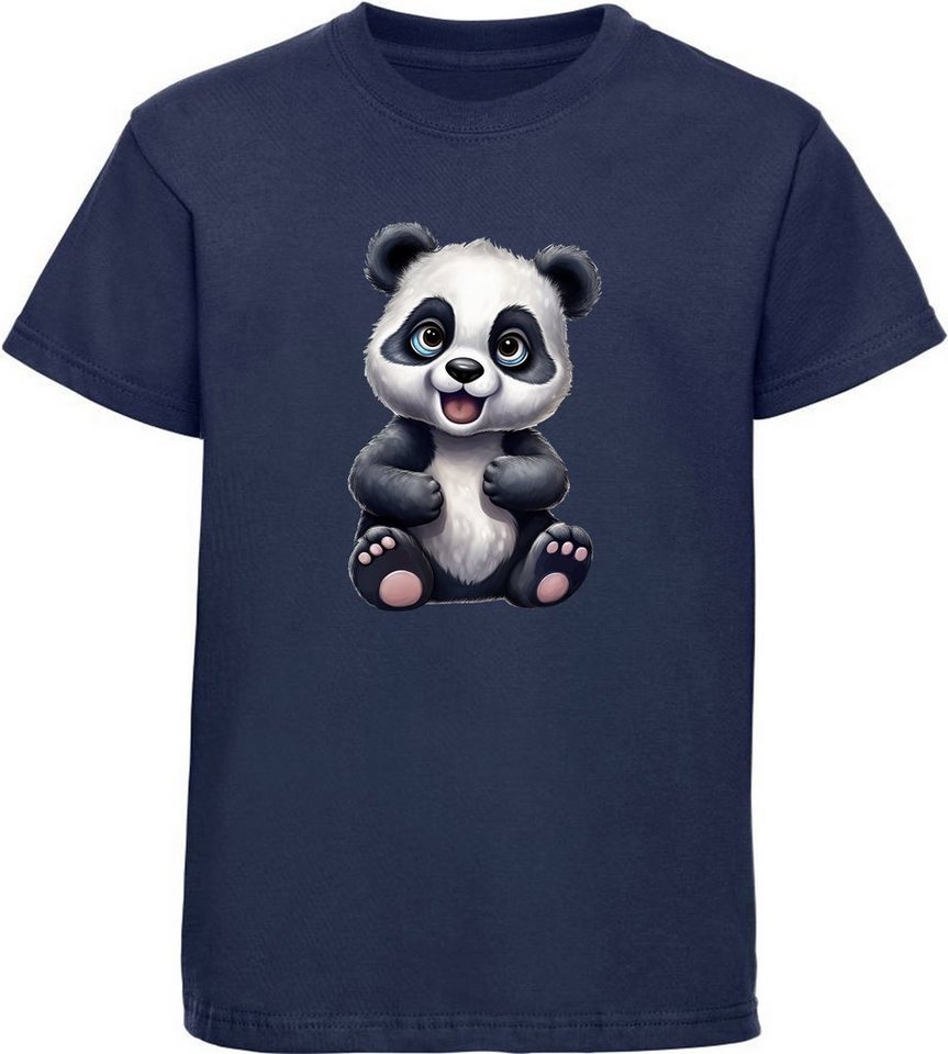 MyDesign24 T-Shirt Kinder Wildtier Print Shirt bedruckt - Baby Panda Bär Baumwollshirt mit Aufdruck, i264 von MyDesign24