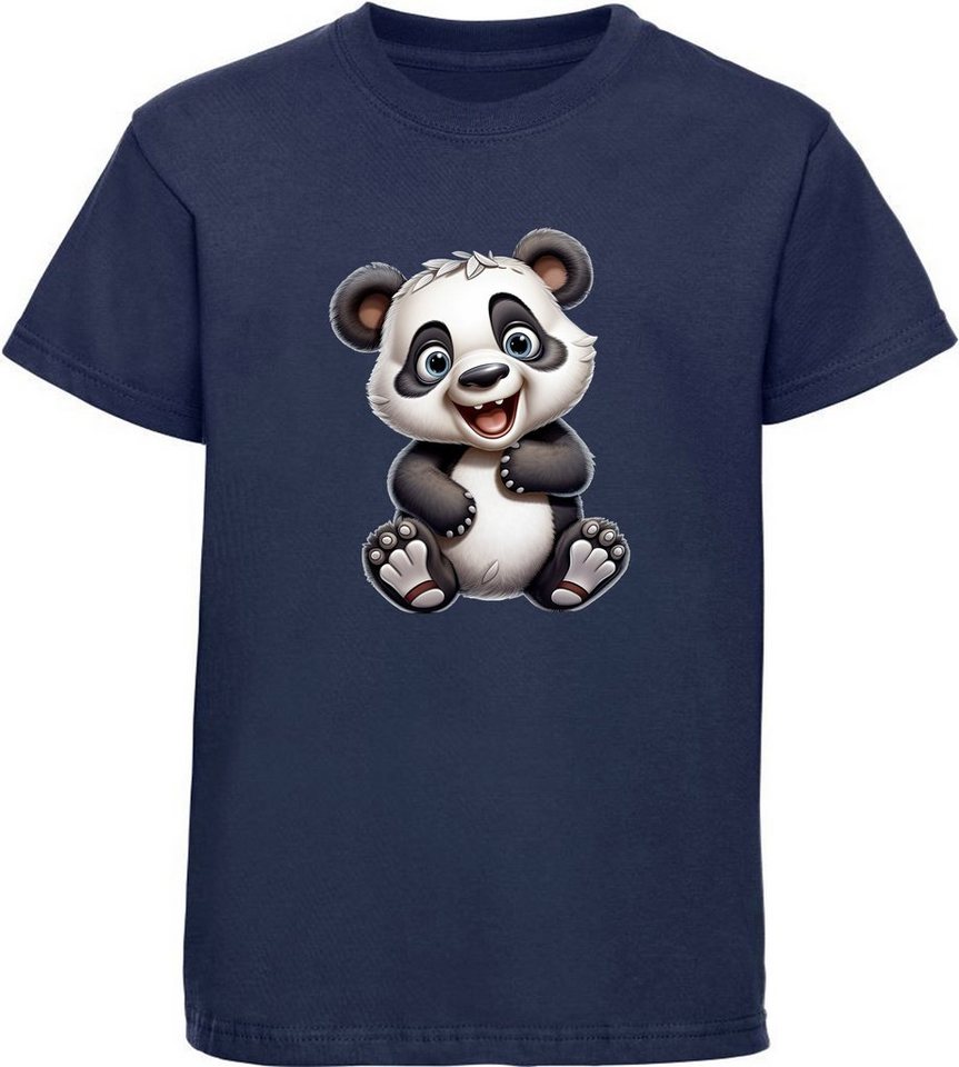 MyDesign24 T-Shirt Kinder Wildtier Print Shirt bedruckt - Baby Panda Bär Baumwollshirt mit Aufdruck, i277 von MyDesign24