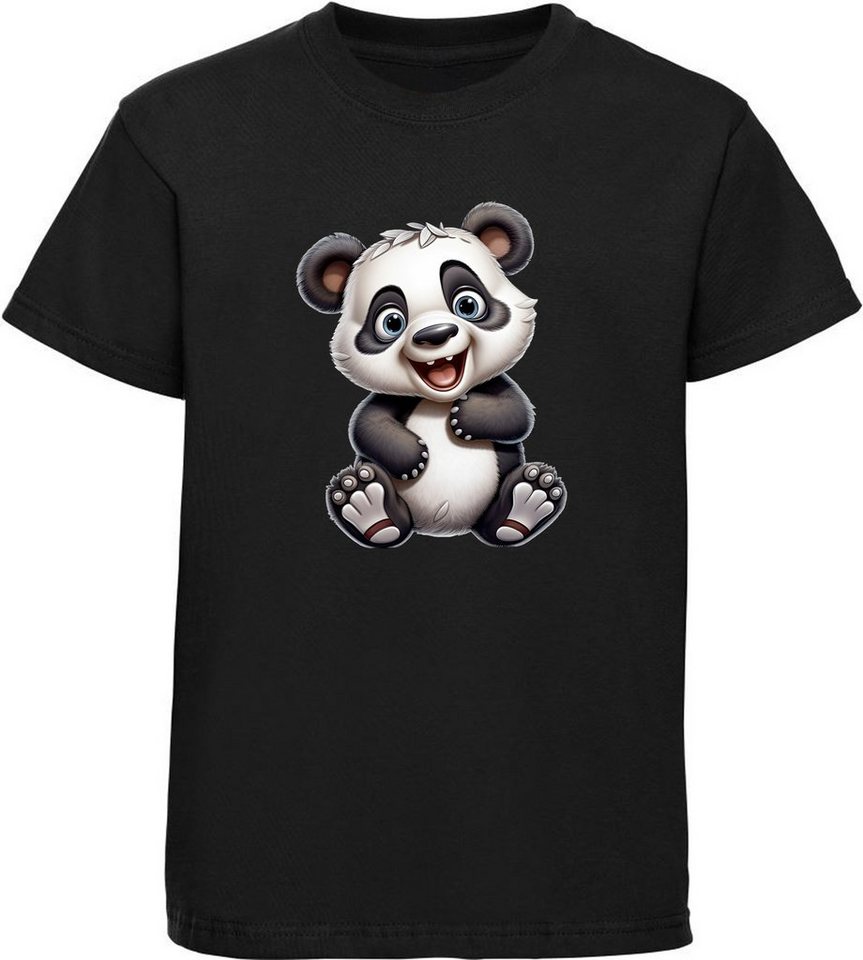 MyDesign24 T-Shirt Kinder Wildtier Print Shirt bedruckt - Baby Panda Bär Baumwollshirt mit Aufdruck, i277 von MyDesign24