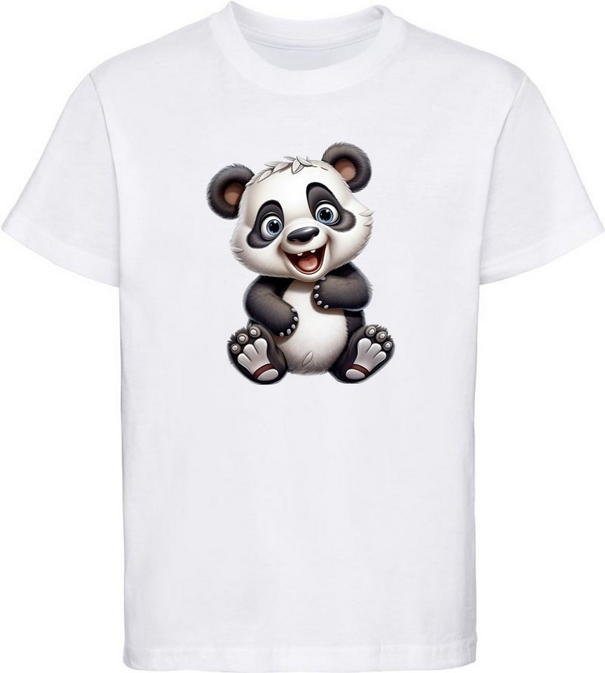 MyDesign24 T-Shirt Kinder Wildtier Print Shirt bedruckt - Baby Panda Bär Baumwollshirt mit Aufdruck, i277 von MyDesign24