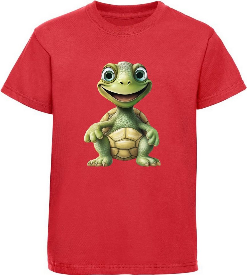 MyDesign24 T-Shirt Kinder Wildtier Print Shirt bedruckt - Baby Schildkröte Baumwollshirt mit Aufdruck, i279 von MyDesign24