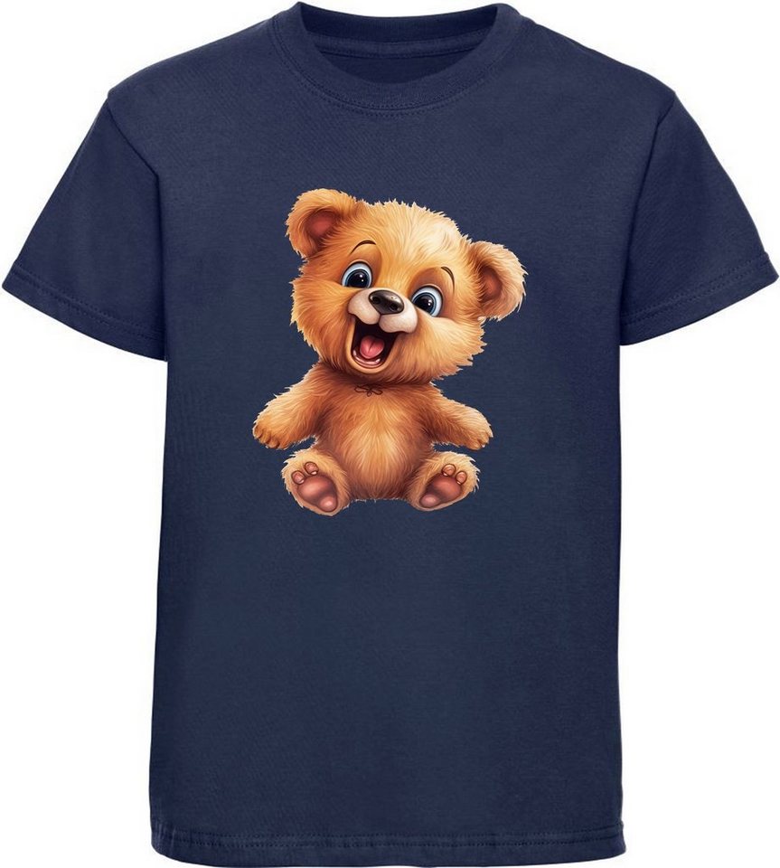 MyDesign24 T-Shirt Kinder Wildtier Print Shirt bedruckt - Baby Teddybär Baumwollshirt mit Aufdruck, i268 von MyDesign24