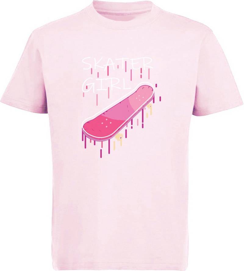 MyDesign24 T-Shirt Mädchen Print Shirt Skateboard mit Skater Girl Print Bedrucktes Kinder Skateboard T-Shirt i526 von MyDesign24