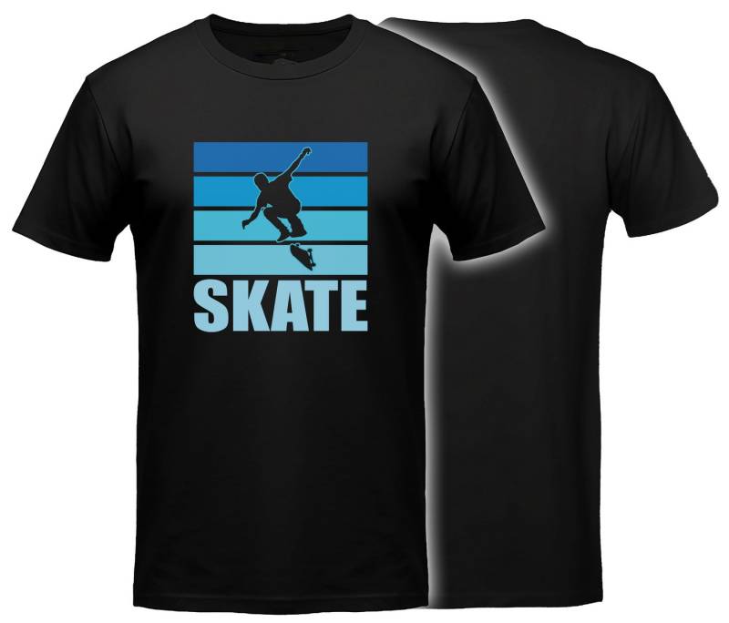 MyDesign24 T-Shirt mit Skater print Skater T-Shirt Regular Fit i549 von MyDesign24