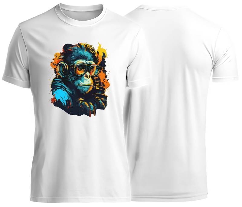 MyDesign24 T-Shirt mit coolem Streetstyle Affen Cooles Print Shirt Regular Fit i638 von MyDesign24