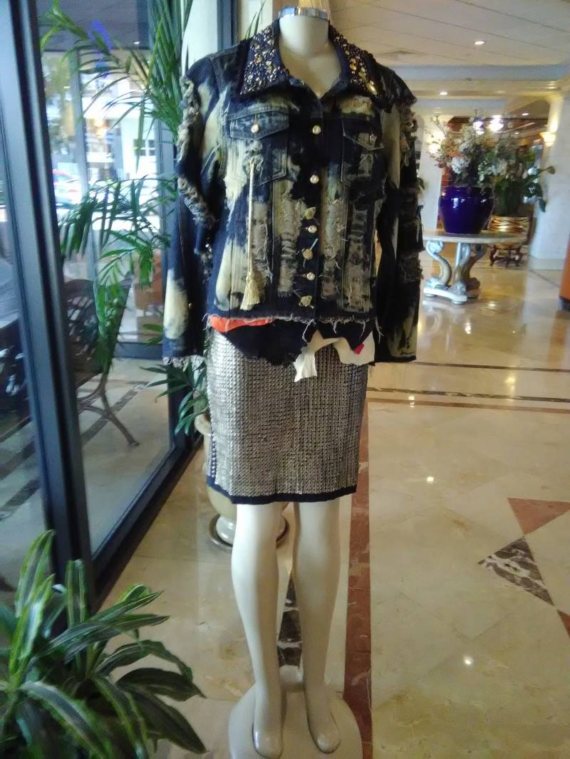 Handdekorierte Jeansjacke ....miami Spice von MyDistinctiveJackets