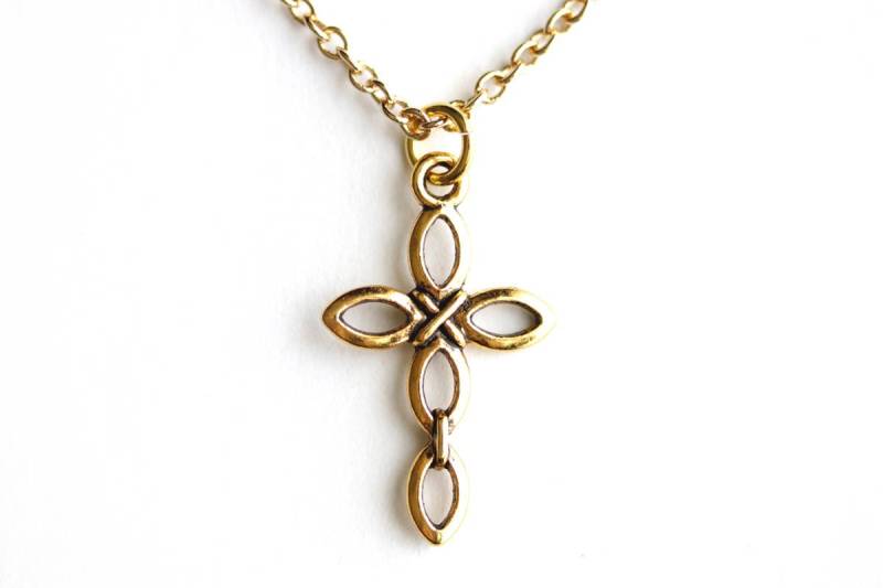 Kreuz Halskette. Christliche Gold Unendlich Christlichen Schmuck. Handgemachte Kreuz Halskette. Christliche Gold Unendlich Christlichen Schmuck. Handgemachte von MyDivineFelicity